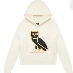 OVO Cream Hoodie with Black and Gold Owl